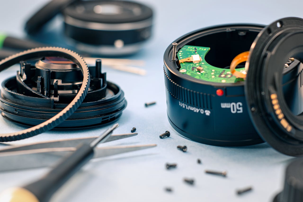 dismantled camera